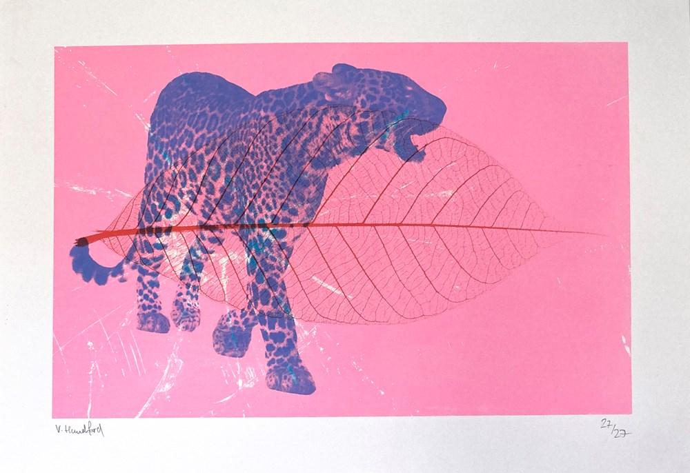 Leopard Print (Pink, Blue, Red) Enlarged