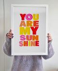 You Are My Sunshine in Multicolour - Framed