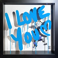 I Love You - Blue (Black Frame)