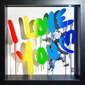 I Love You - Rainbow (Black Frame)