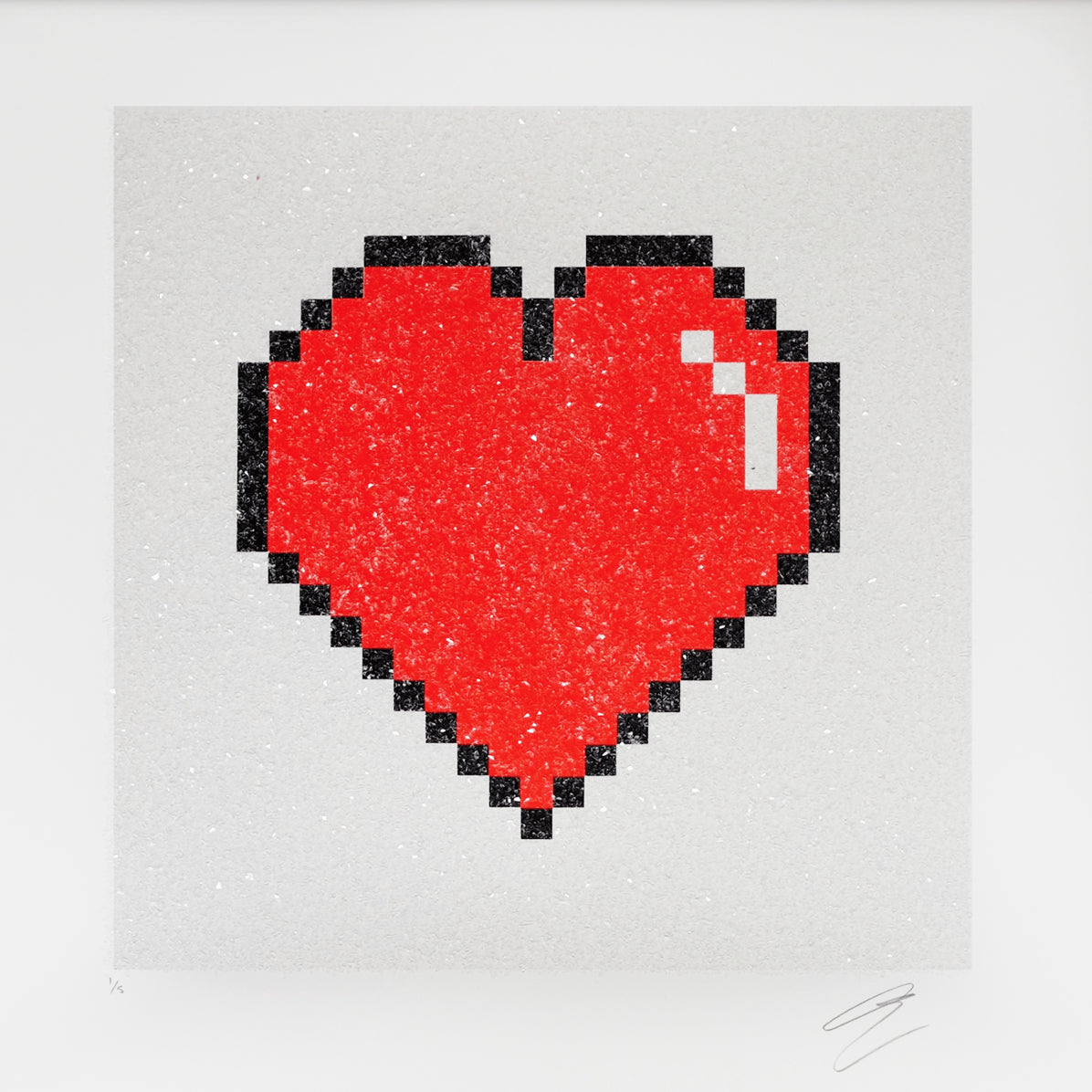 Love Heart (Diamond Dust) Enlarged