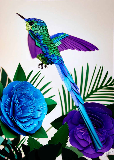 Hummingbird with Neutral Background - Medium