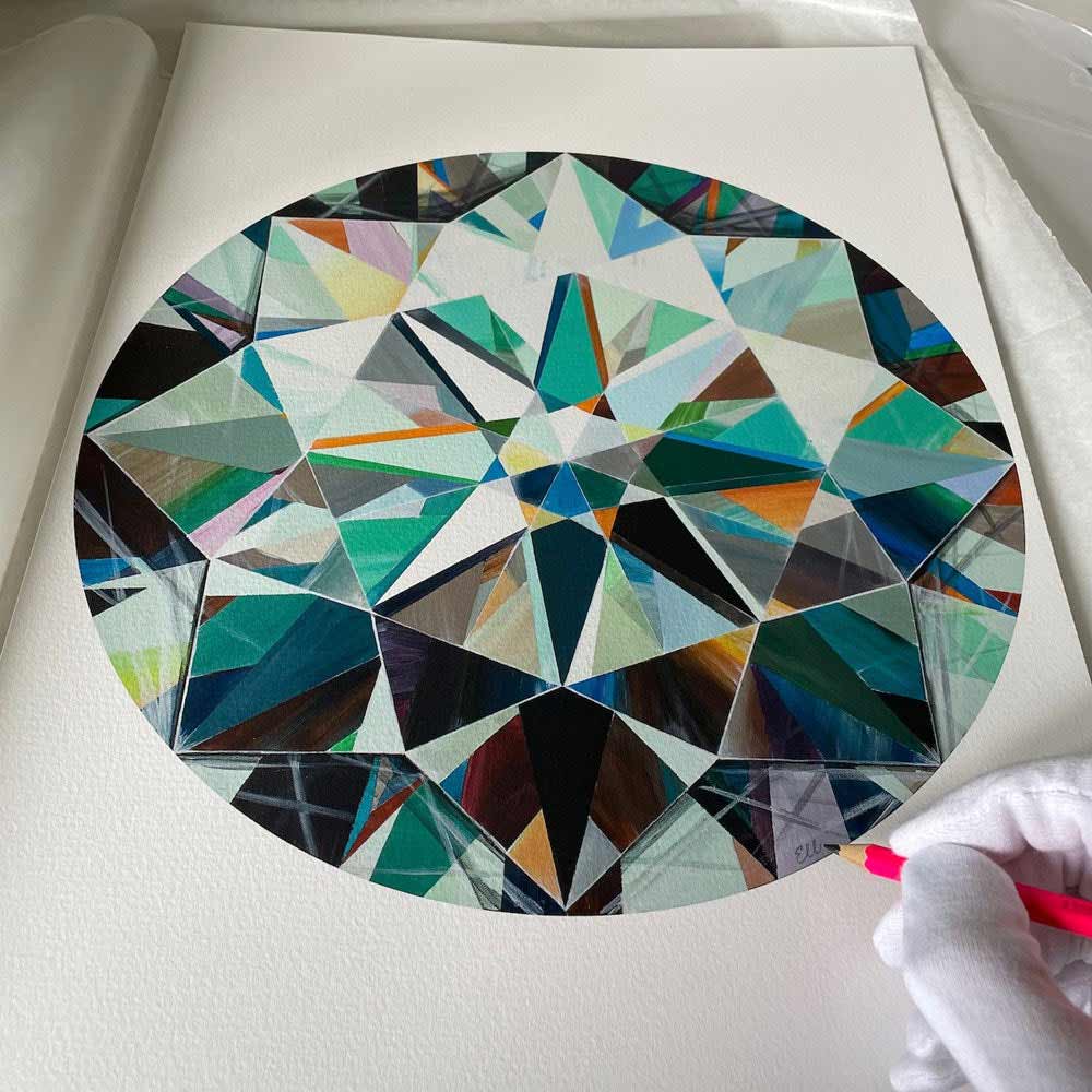 Brilliant Cut Diamond Enlarged
