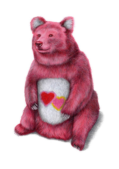 Love-A-Lot Bear Art Print by Louise McNaught - Art Republic