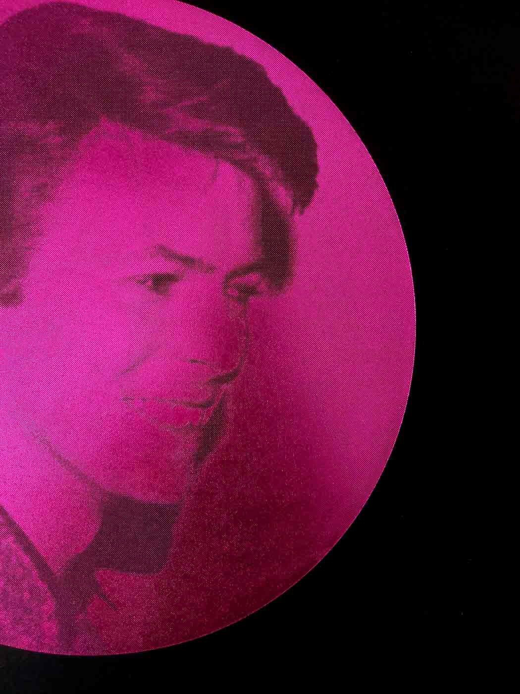 David Bowie Café Royal Foil - Satin Pink Enlarged