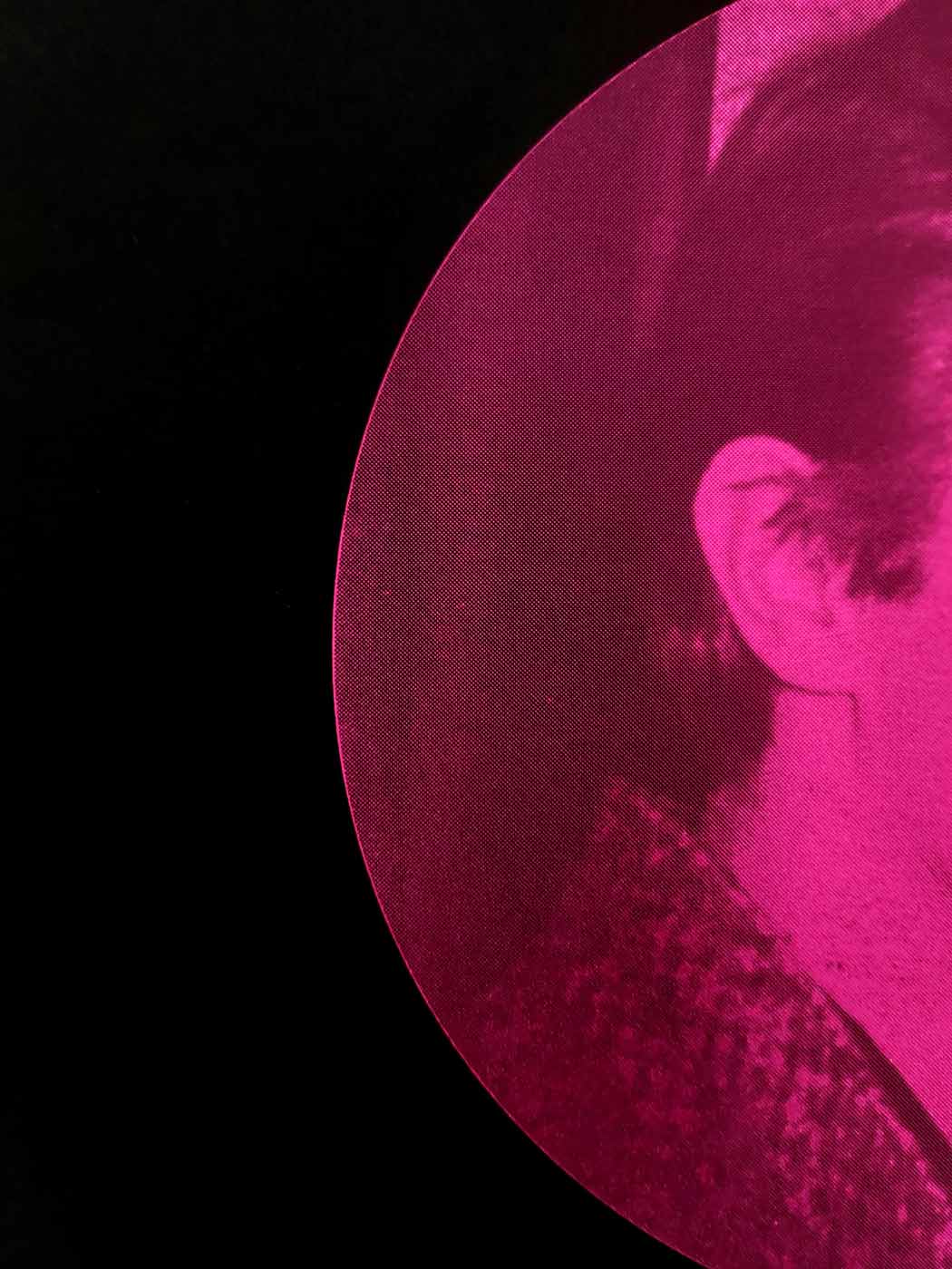David Bowie Café Royal Foil - Satin Pink Enlarged