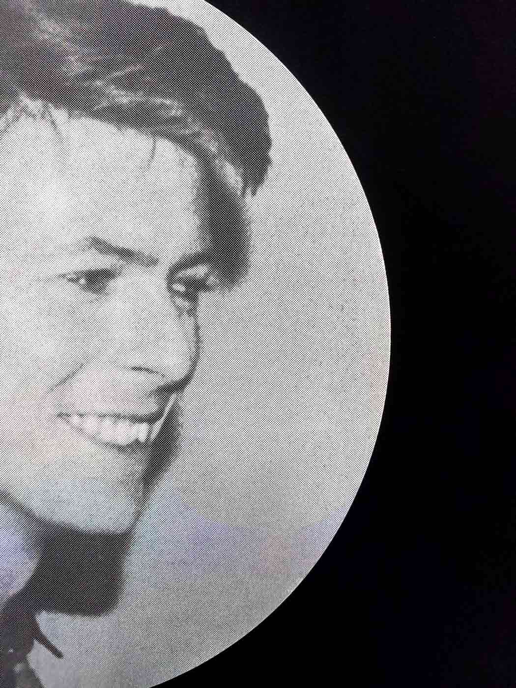 David Bowie Café Royal Foil - Holographic Silver Enlarged