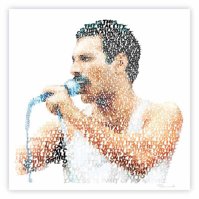 Freddie Mercury EXCESS - Large Art Print by Mike Edwards