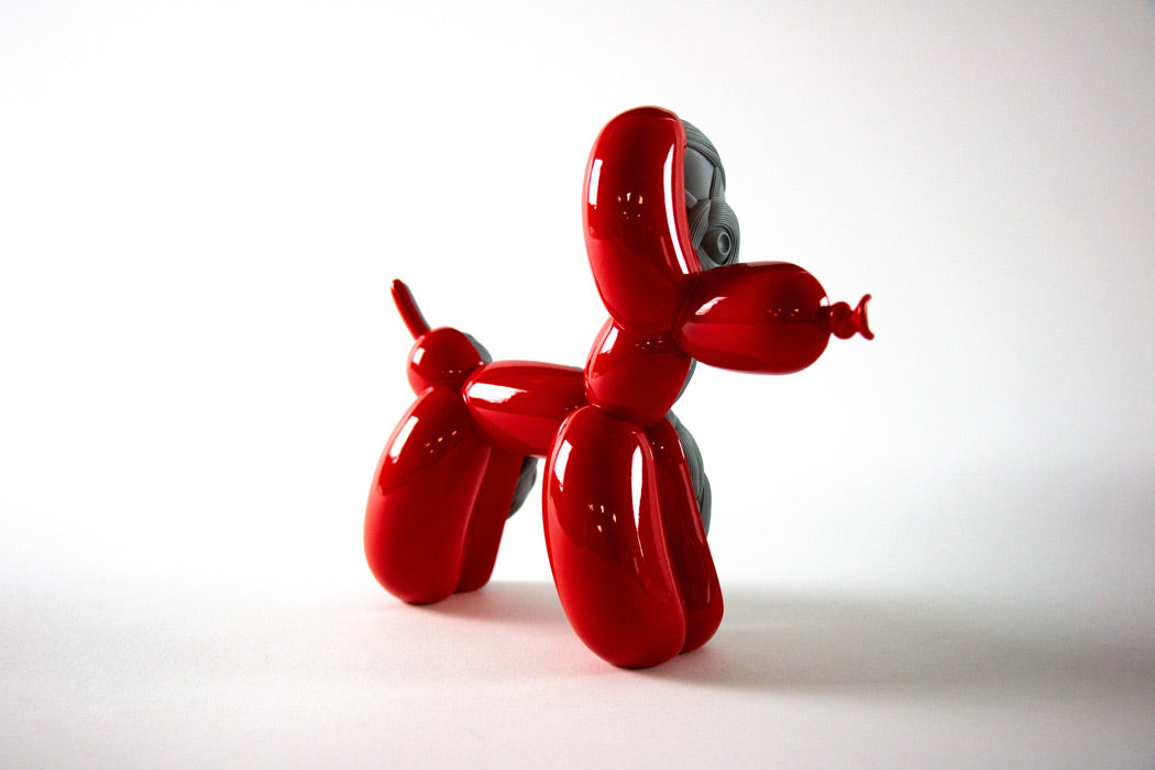 Anatomical Balloon Dog - Red Enlarged