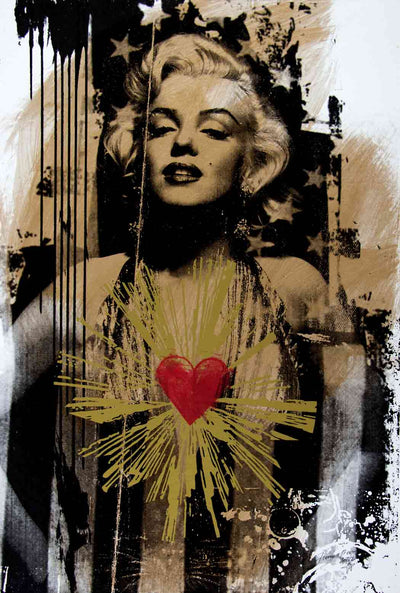 Flaming Heart Marilyn 2022 Art Print by Jim Starr - Art Republic