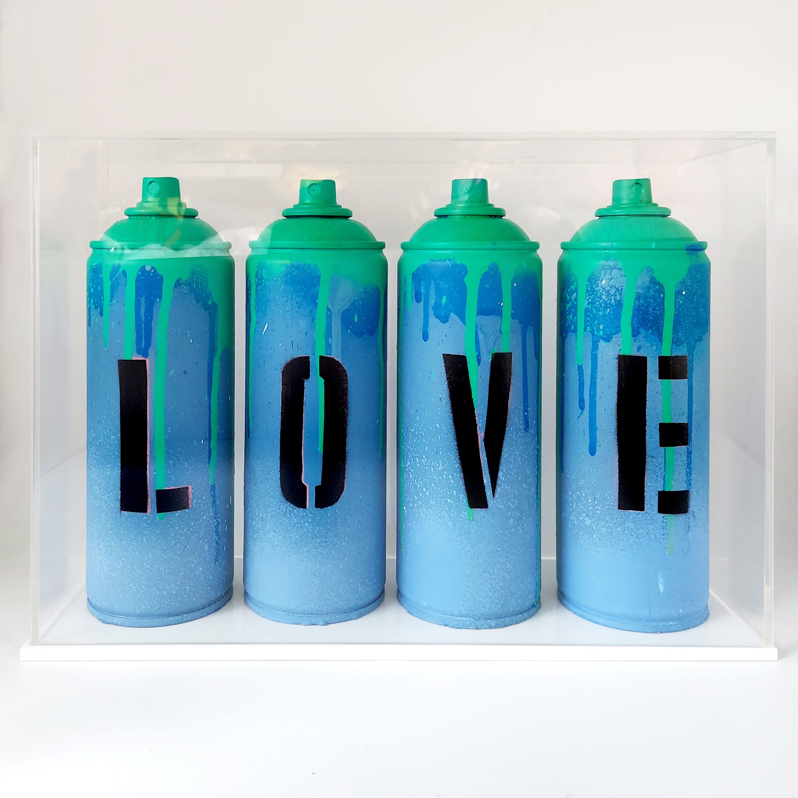 Love Cans - Blue Enlarged