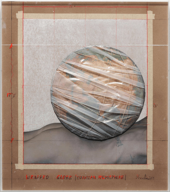 Wrapped Globe (Eurasian Hemisphere), 2019 Enlarged