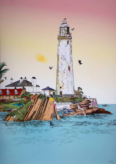 St Mary's Lighthouse Art Print by Emilie DeBlack - Art Republic