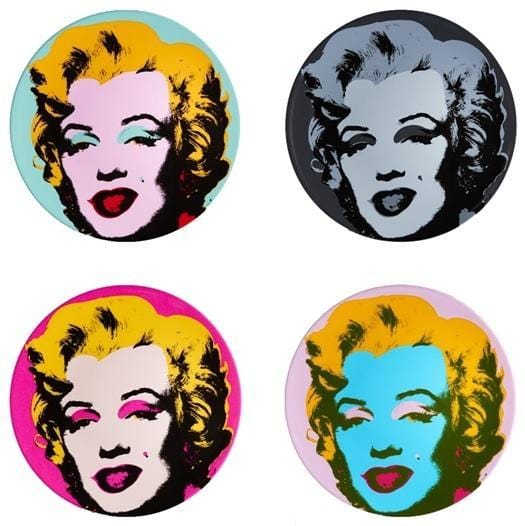 Set of 4 plates (Marilyn) Enlarged