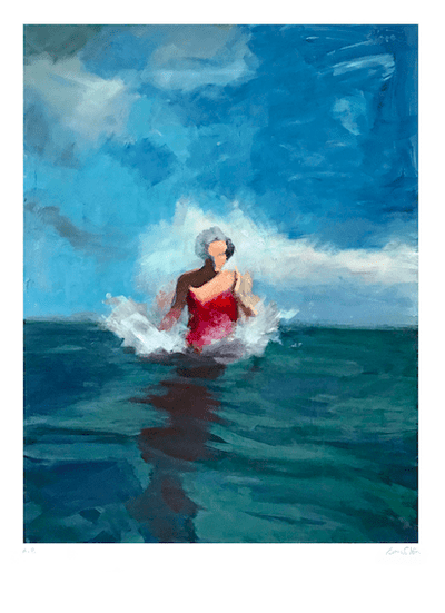 Woman Wading Art Print by David Storey - Art Republic