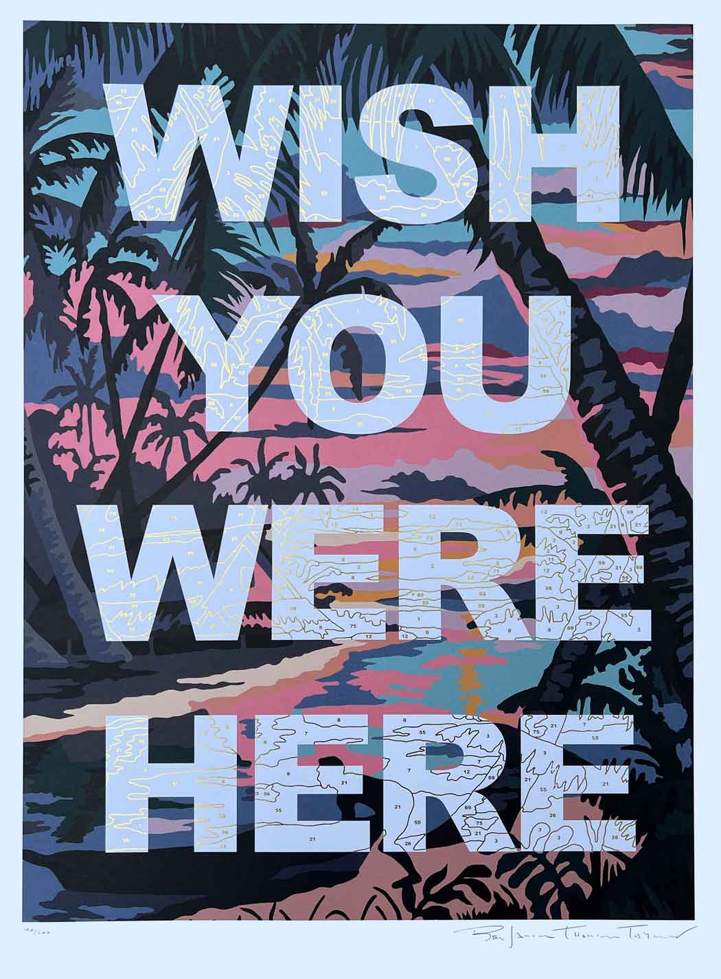 Wish You Were Here - Gold Foil Edition Enlarged