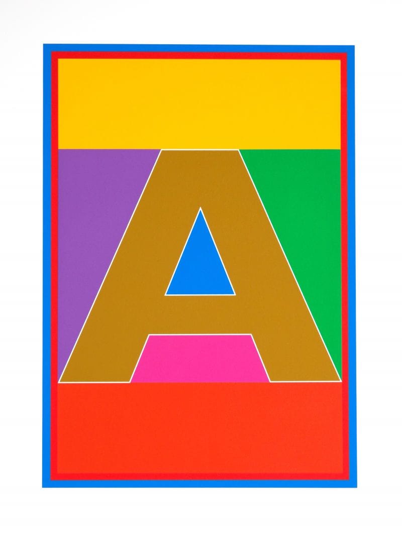 A - The Dazzle Alphabet Enlarged