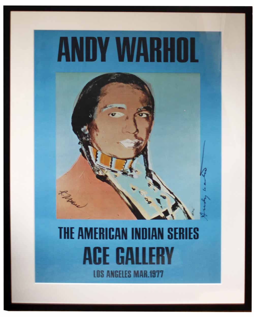 Ace Gallery Exhibition Poster 'The American Indian Series' Blue (Signed), 1977 Enlarged