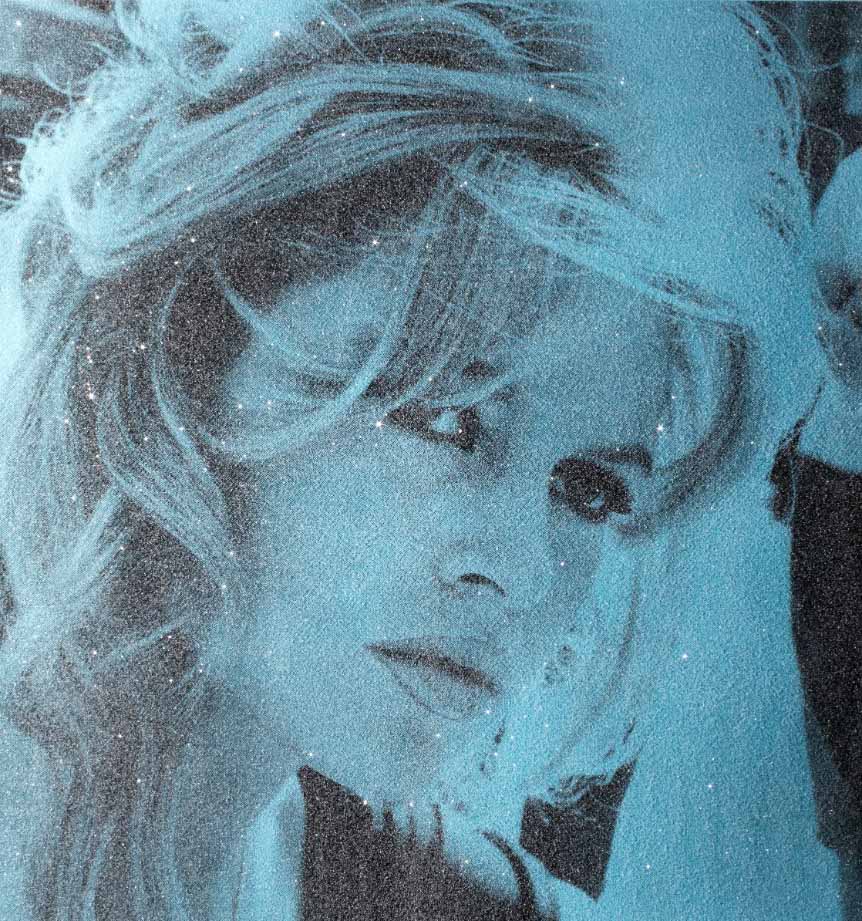 Brigitte Bardot - Powder Blue Diamond Dust Enlarged