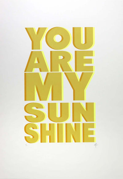 You Are My Sunshine - Yellow Art Print by Hannah Carvell - Art Republic