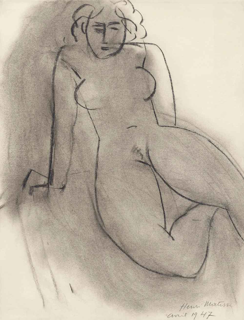 Seating Nude, 1958 Enlarged