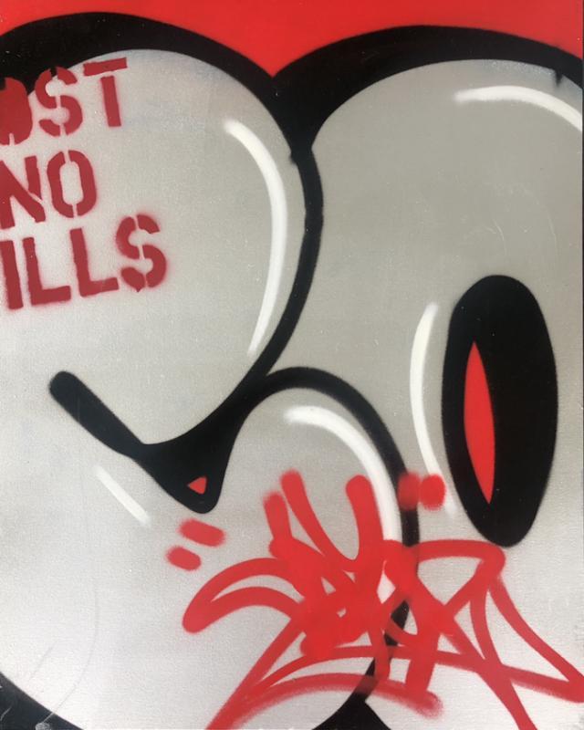 SB Throw Up (Red), 2017 Enlarged