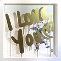 I Love You - Gold (White Frame)