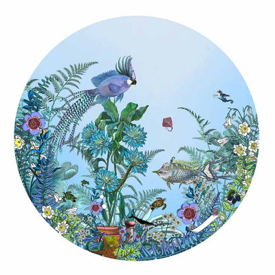 Fugl Ne Fiskur - Circular Sea-born Art Print by Kristjana S Williams - Art Republic