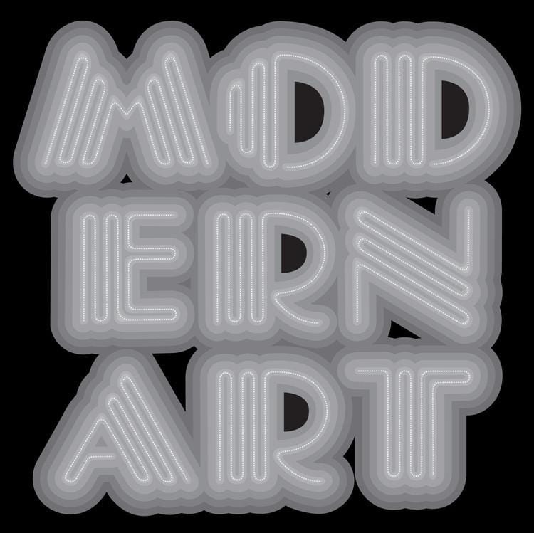 Modern Art- Neon Grey Enlarged