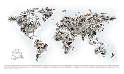Alexandra Jardine World Map by Kristjana S Williams Art Print by Kristjana S Williams