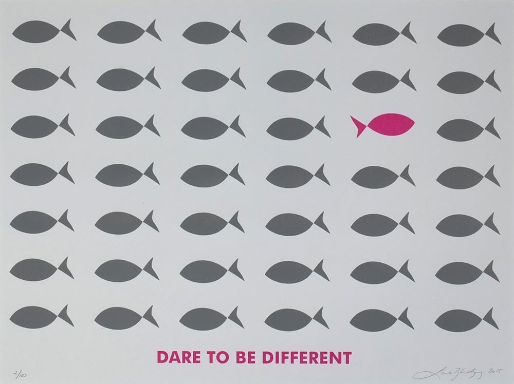 Dare To Be Different - Pink Enlarged