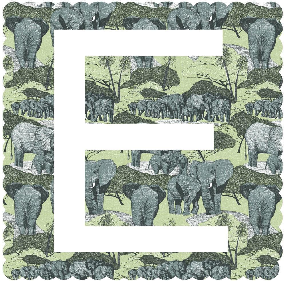 E is For Elephant Enlarged