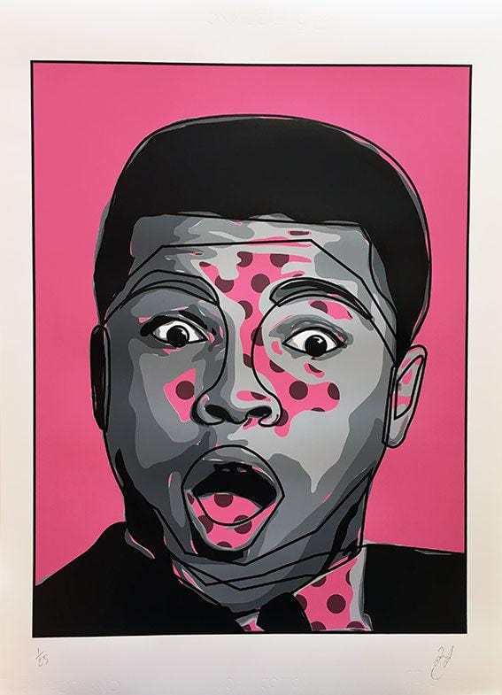 Muhammad Ali - Pink Enlarged