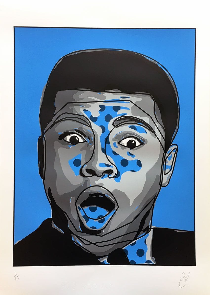 Muhammad Ali - Blue Enlarged