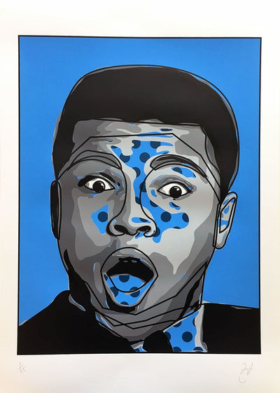 Muhammad Ali - Blue Art Print by Jake Jeffries - Art Republic