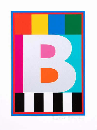B - The Dazzle Alphabet Art Print by Peter Blake