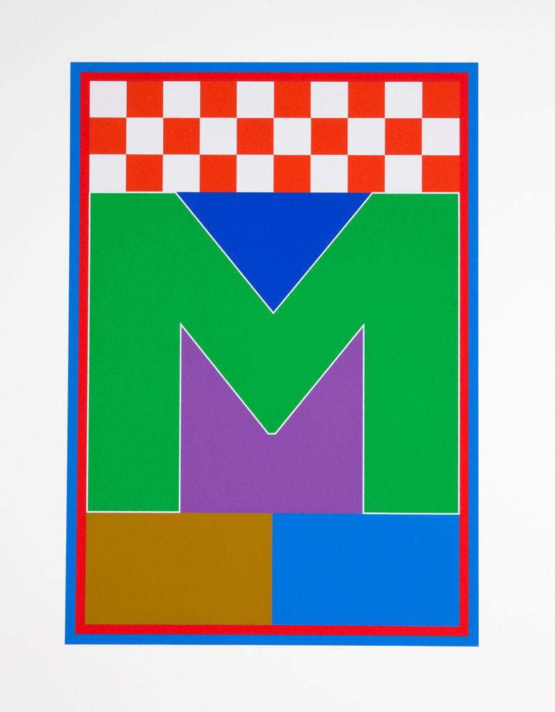 M - The Dazzle Alphabet Enlarged