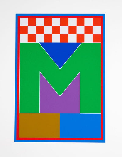 M - The Dazzle Alphabet Art Print by Peter Blake - Art Republic