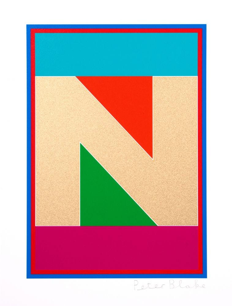 N - The Dazzle Alphabet Enlarged