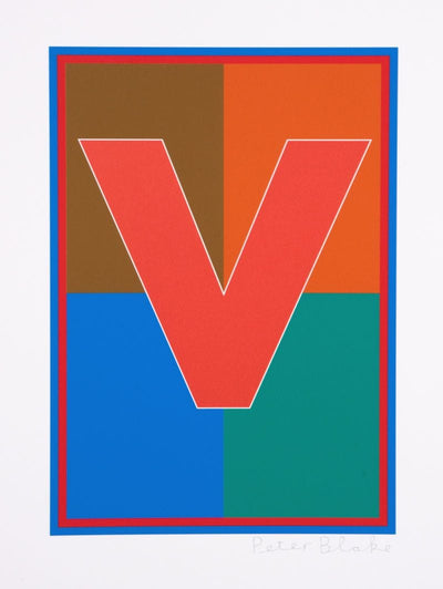 V - The Dazzle Alphabet Art Print by Peter Blake - Art Republic