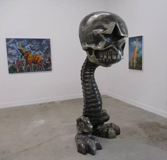 Star Skull Walking Stick Large Sculpture Enlarged