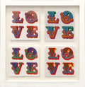 Framed White Love Lenticular Postcard - Square White