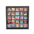 Framed Circus Alphabet Lenticular Postcard - Black