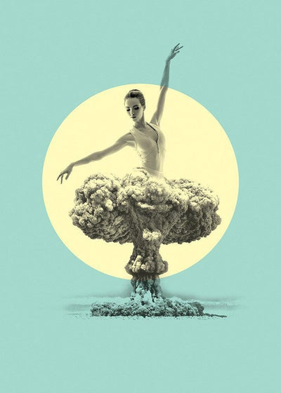 Bomb Ballerina - Green Art Print by Paul Jeffrey - Art Republic