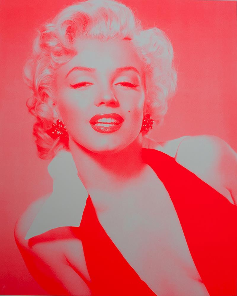 Marilyn Monroe-Neon Red Enlarged