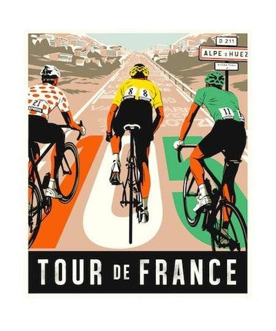 Tour De France Alpe D H'uez Art Print by Bill Butcher - Art Republic