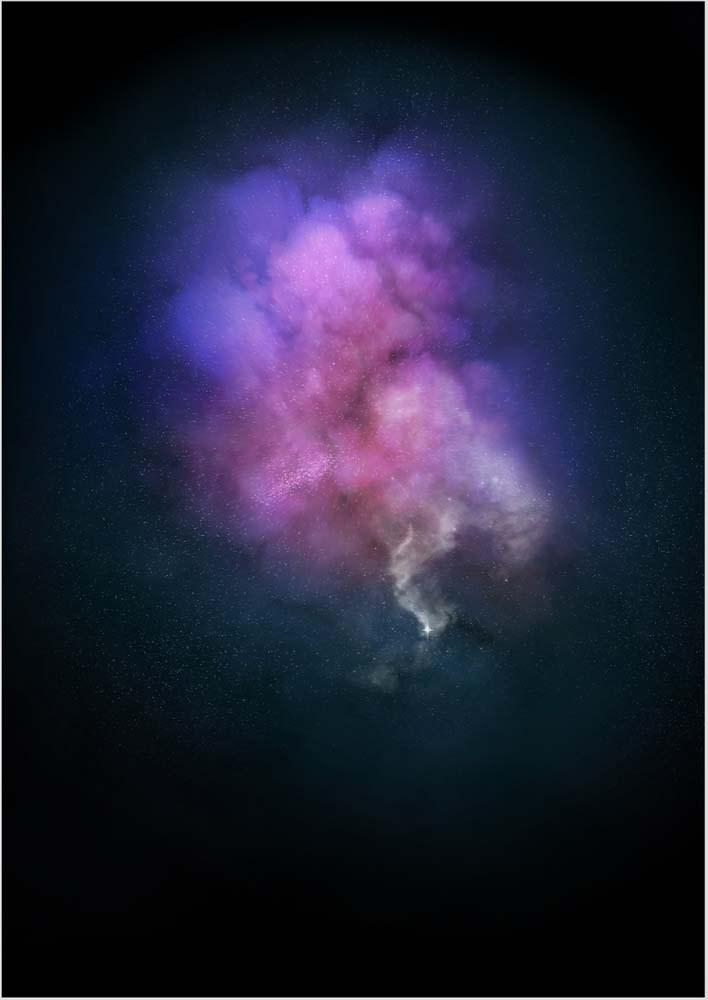 Galaxy Explosion Diamond Dust - Purple Enlarged