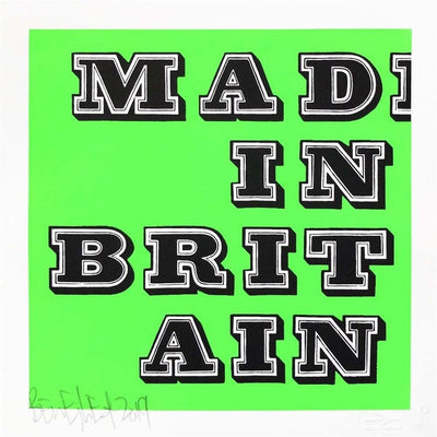 Mad in Britain - Fluro Green By Ben Eine