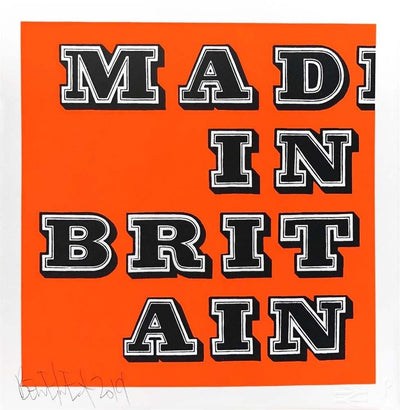 Mad in Britain - Fluro Orange By Ben Eine