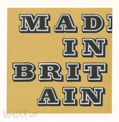 Mad in Britain - Gold By Ben Eine